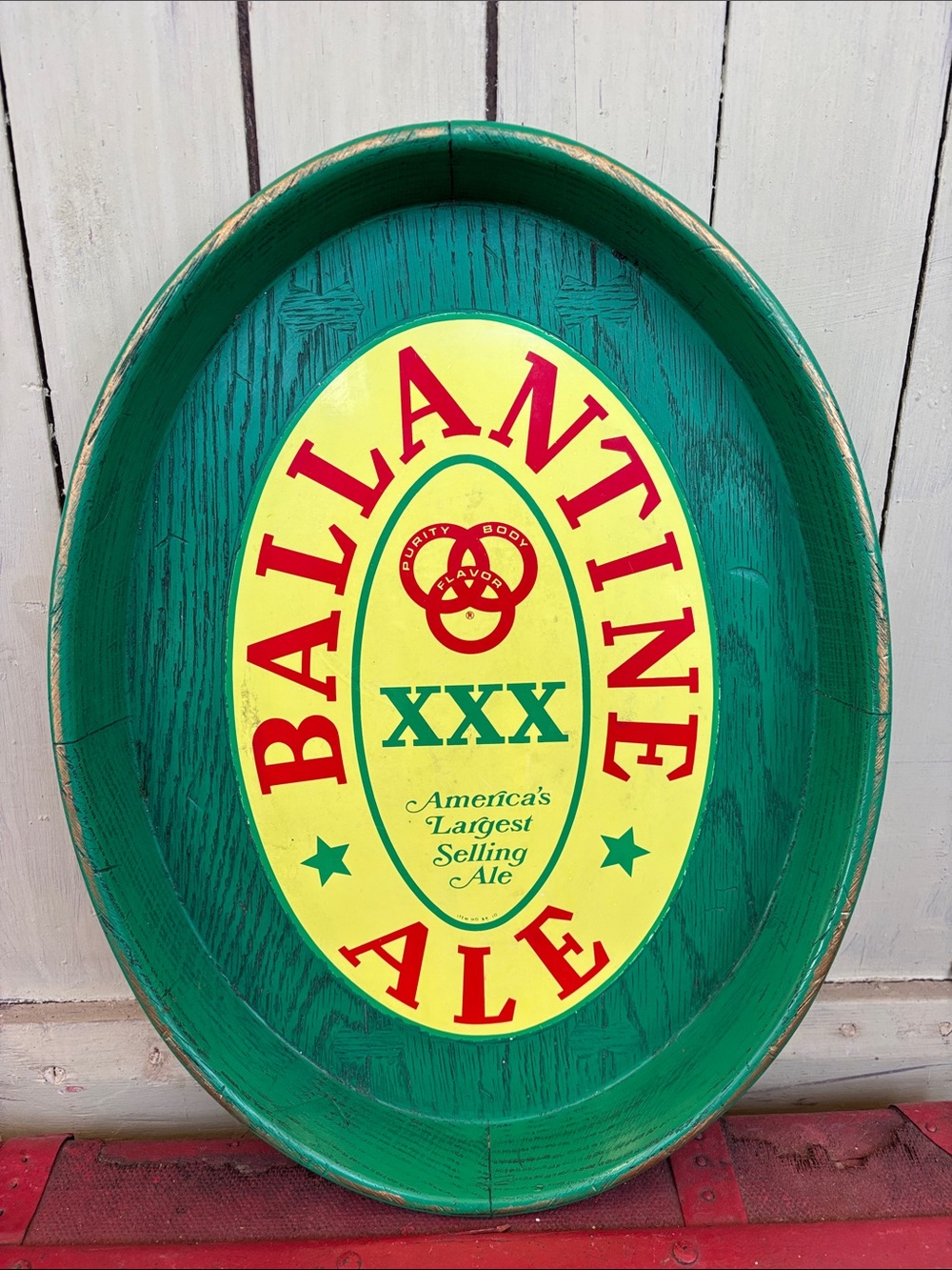 Vintage Ballantine Ale oval serving tray